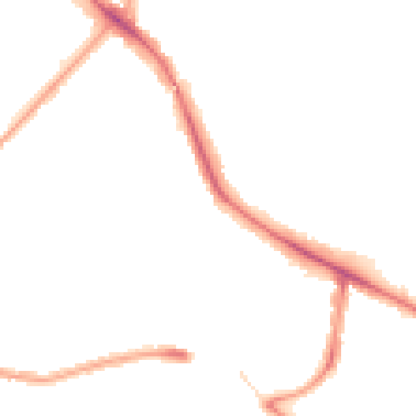 Night-time road noise heatmap for N22 8DE