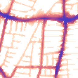 Daytime road noise heatmap for N22 8RL