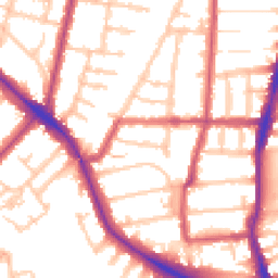 Daytime road noise heatmap for N22 8YE