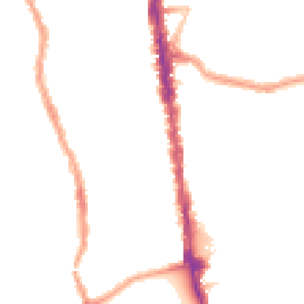 Night-time road noise heatmap for N4 1BW