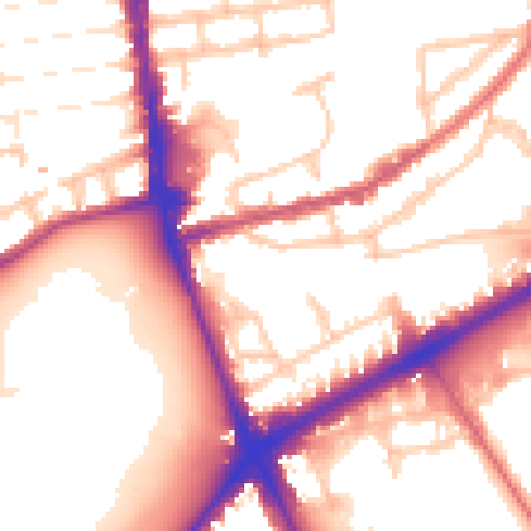 Daytime road noise heatmap for N4 1DJ