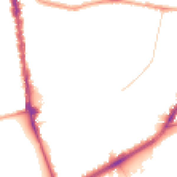 Night-time road noise heatmap for N4 1DS