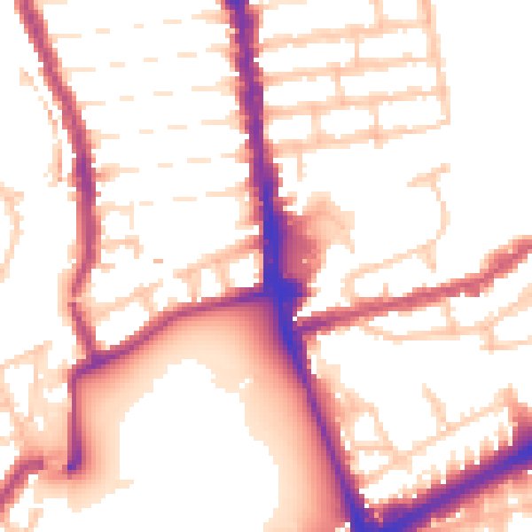 Daytime road noise heatmap for N4 1DZ