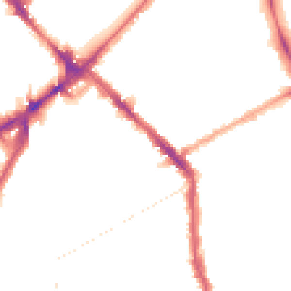 Night-time road noise heatmap for N4 2BT