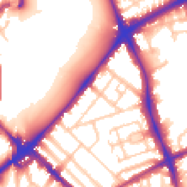 Daytime road noise heatmap for N4 2LG