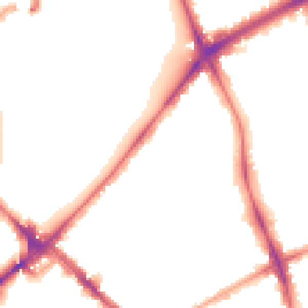 Night-time road noise heatmap for N4 2LG