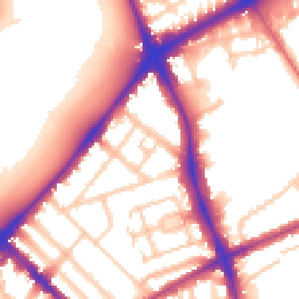 Daytime road noise heatmap for N4 2LH