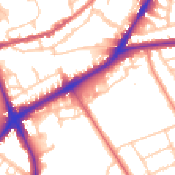 Daytime road noise heatmap for N4 2WS