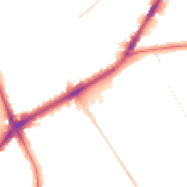 Night-time road noise heatmap for N4 2WS