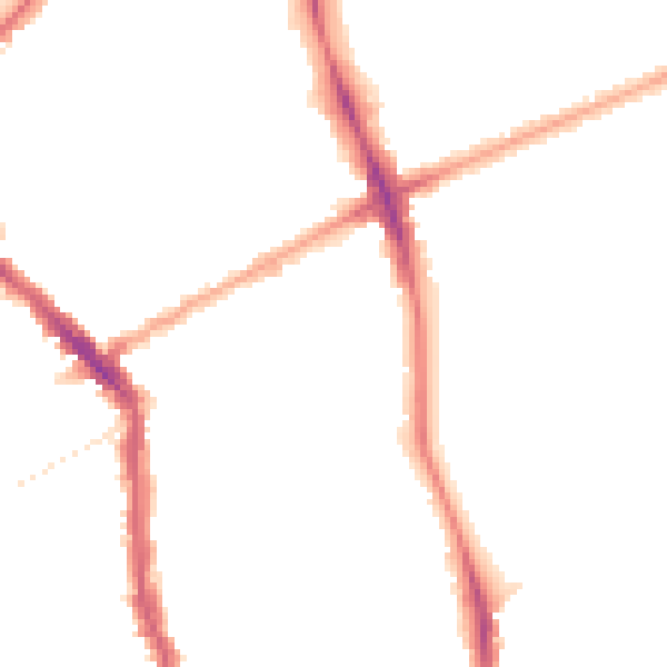 Night-time road noise heatmap for N4 2XG
