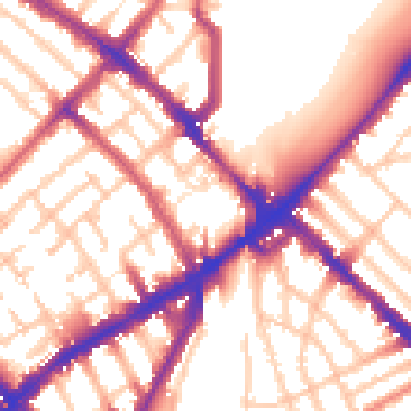 Daytime road noise heatmap for N4 3FU