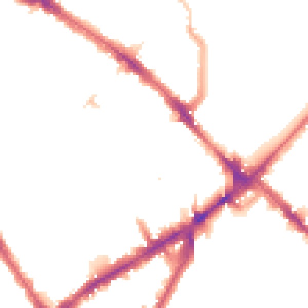 Night-time road noise heatmap for N4 3JJ