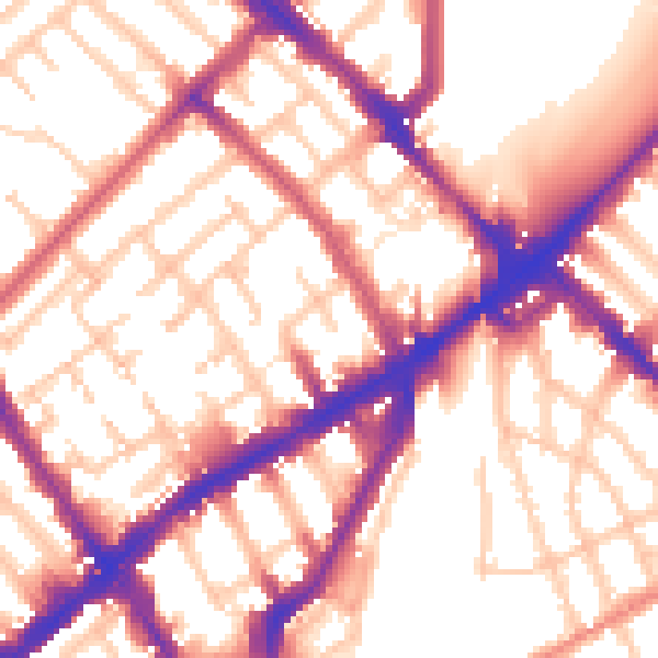 Daytime road noise heatmap for N4 3NH