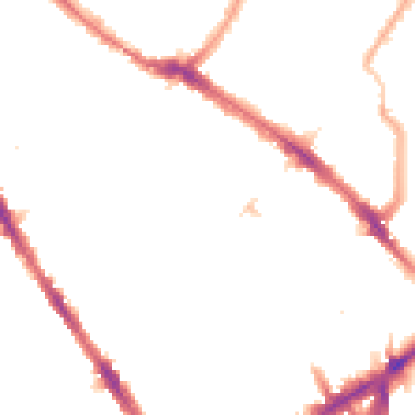 Night-time road noise heatmap for N4 3QN