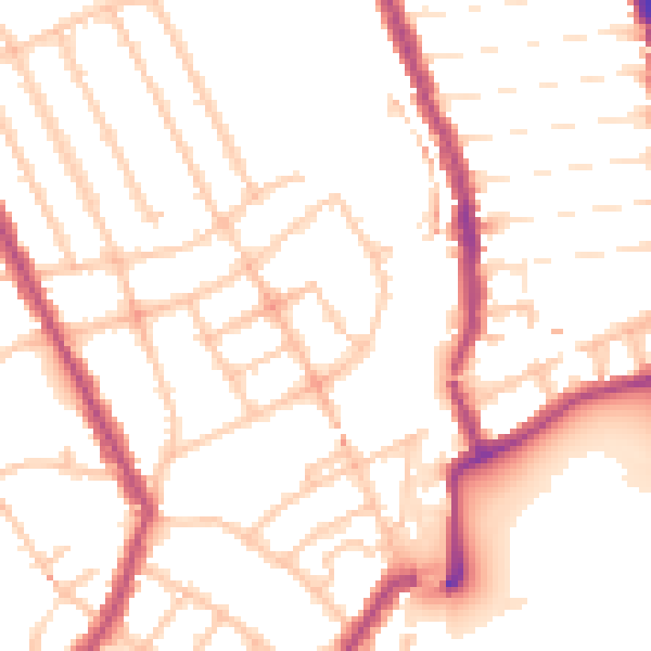Daytime road noise heatmap for N4 4RA