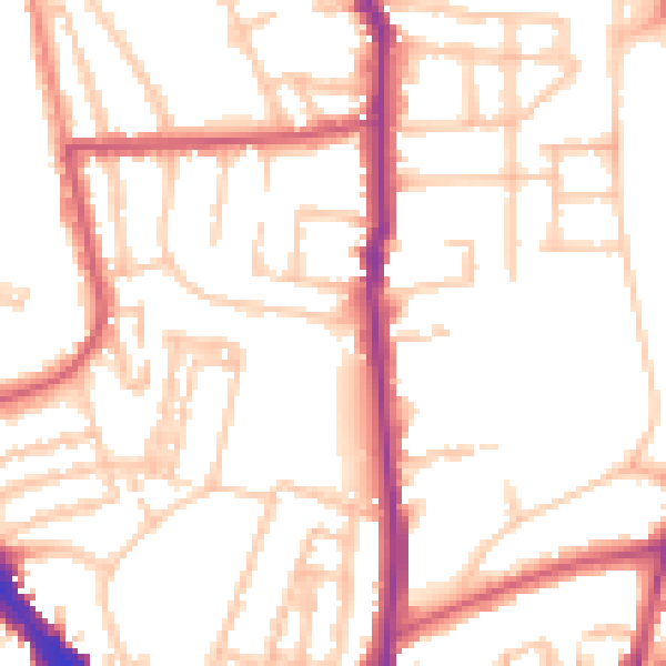 Daytime road noise heatmap for N5 1BA
