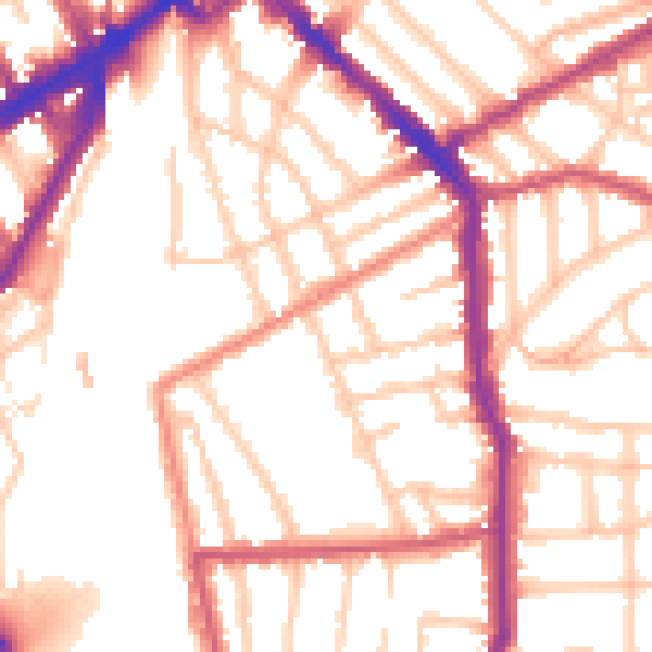 Daytime road noise heatmap for N5 1DN