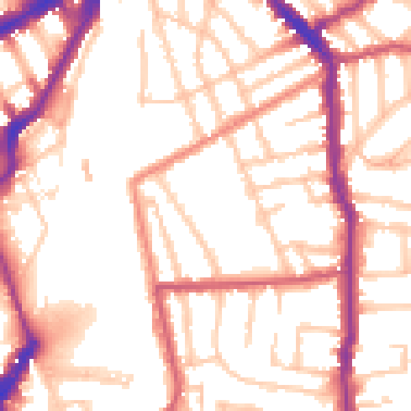 Daytime road noise heatmap for N5 1FH