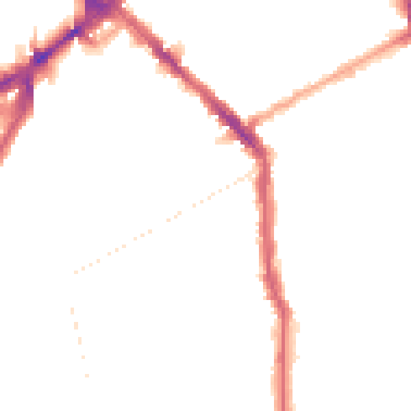 Night-time road noise heatmap for N5 1LH