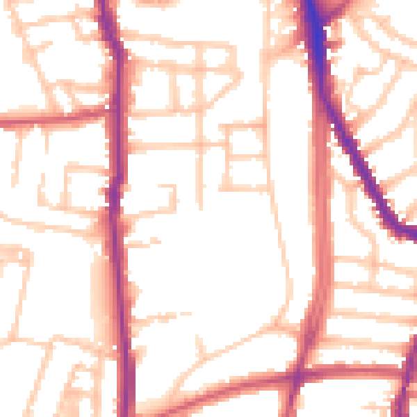 Daytime road noise heatmap for N5 2BD