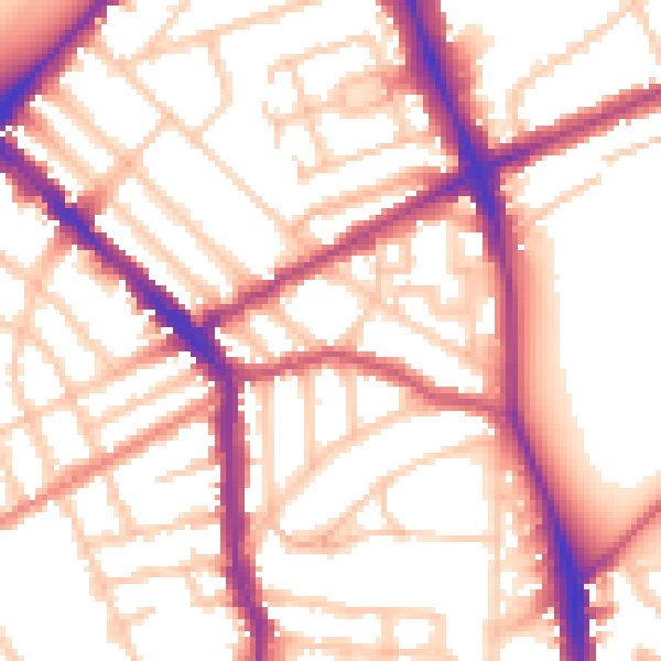 Daytime road noise heatmap for N5 2LN