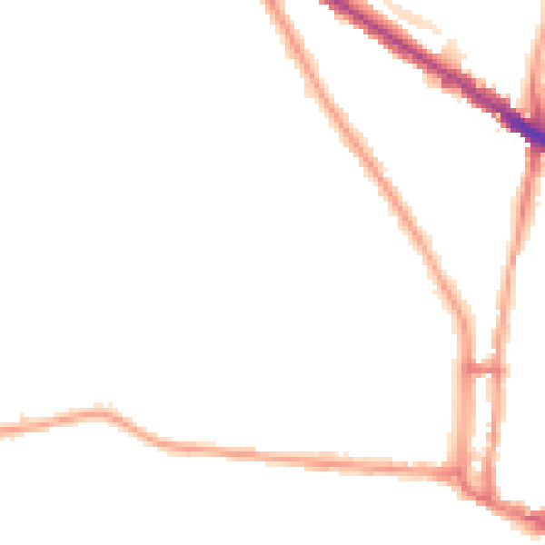 Night-time road noise heatmap for N6 4AW