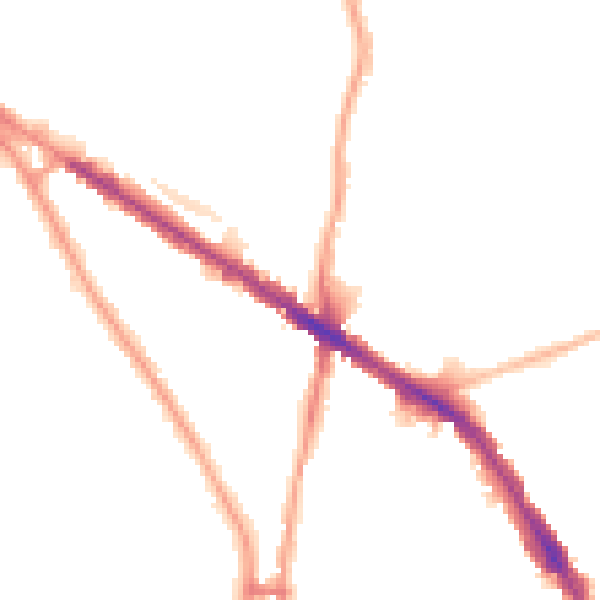 Night-time road noise heatmap for N6 4BF