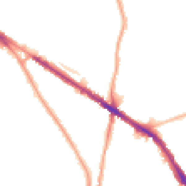 Night-time road noise heatmap for N6 4JH