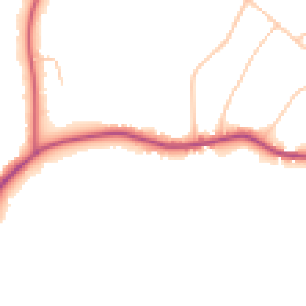 Daytime road noise heatmap for N6 4JU