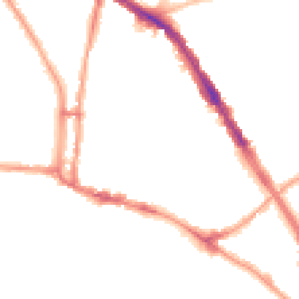 Night-time road noise heatmap for N6 5EZ