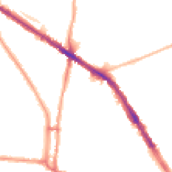 Night-time road noise heatmap for N6 5SR