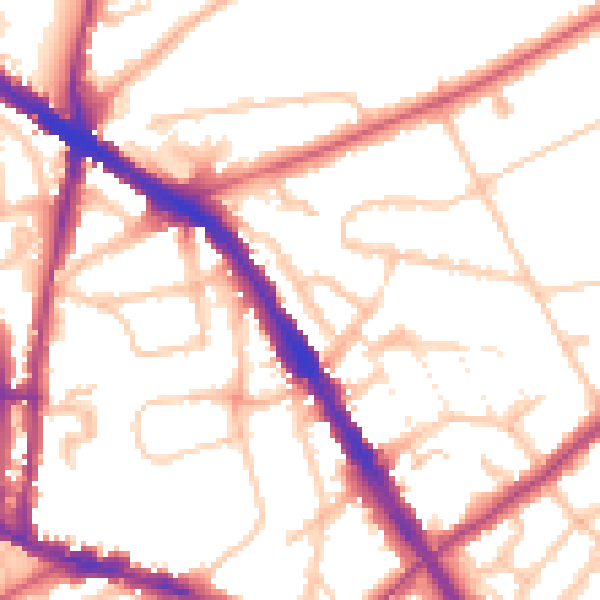 Daytime road noise heatmap for N6 5TH