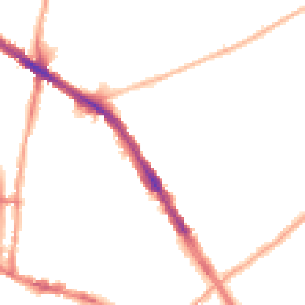 Night-time road noise heatmap for N6 5TH