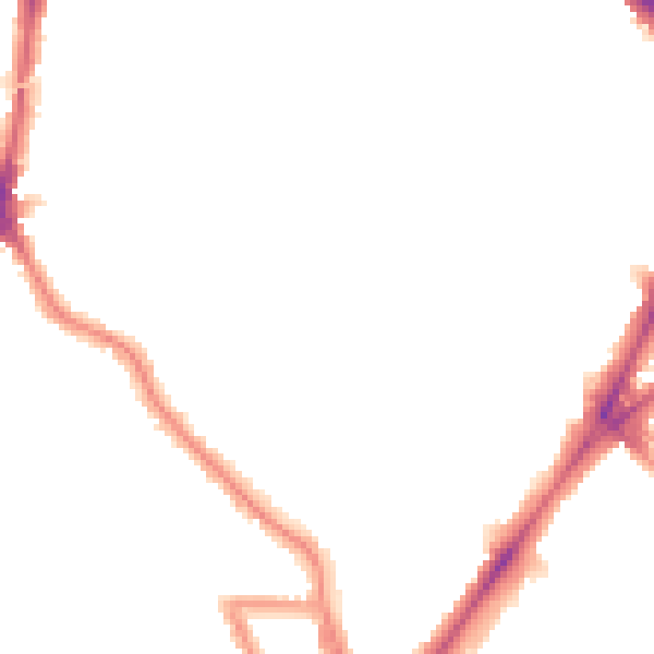 Night-time road noise heatmap for N7 0AB