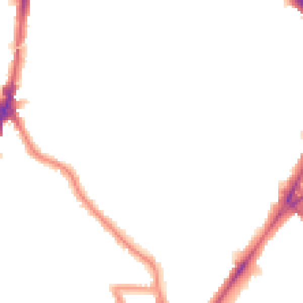 Night-time road noise heatmap for N7 0AR