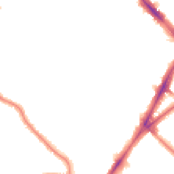 Night-time road noise heatmap for N7 0AT