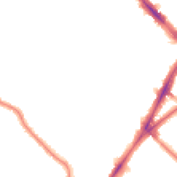 Night-time road noise heatmap for N7 0AU