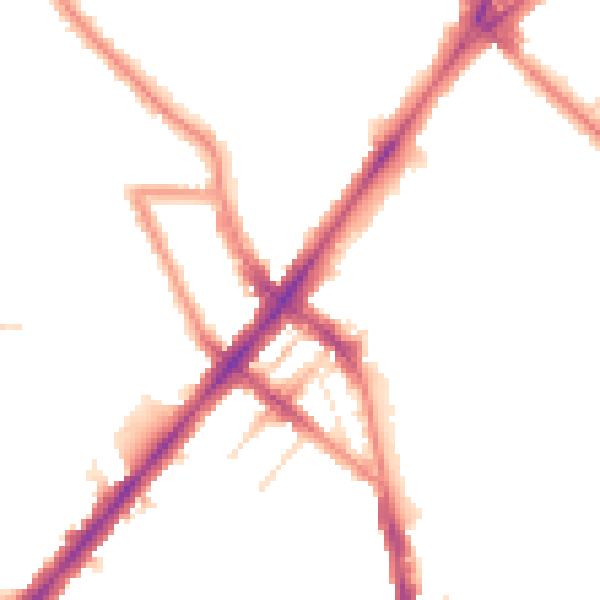 Night-time road noise heatmap for N7 0BJ