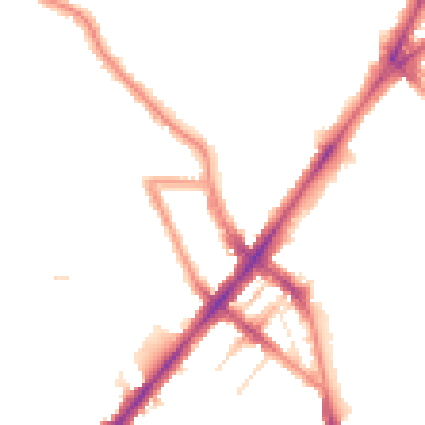 Night-time road noise heatmap for N7 0BT