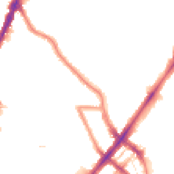 Night-time road noise heatmap for N7 0BZ