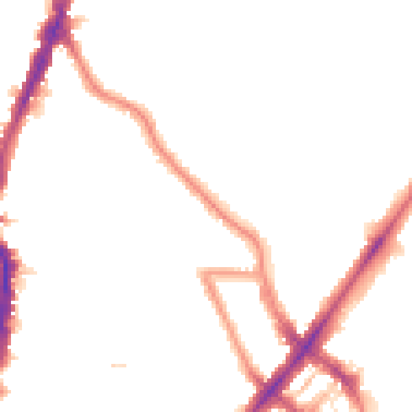 Night-time road noise heatmap for N7 0DA