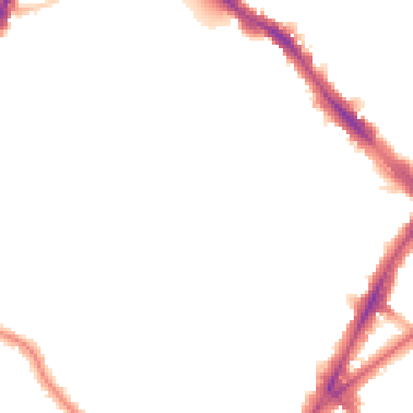 Night-time road noise heatmap for N7 0DG
