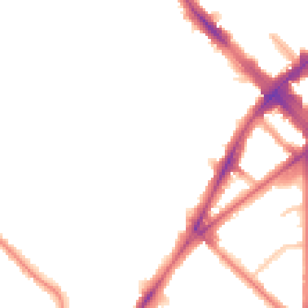 Night-time road noise heatmap for N7 0DQ