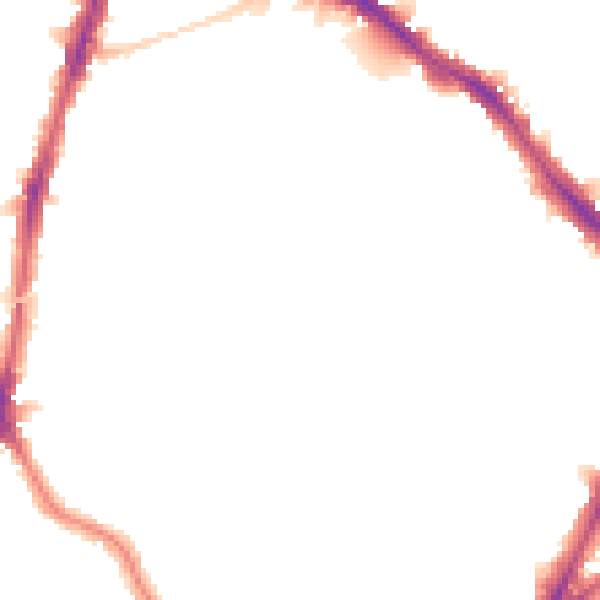 Night-time road noise heatmap for N7 0DY