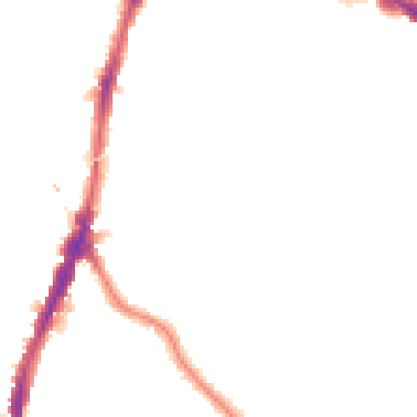 Night-time road noise heatmap for N7 0EE
