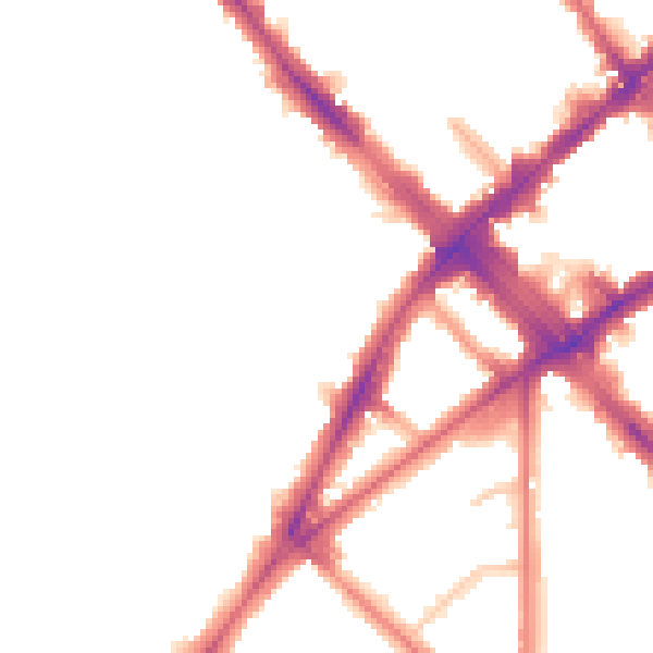 Night-time road noise heatmap for N7 0EF