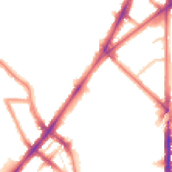 Night-time road noise heatmap for N7 0LH
