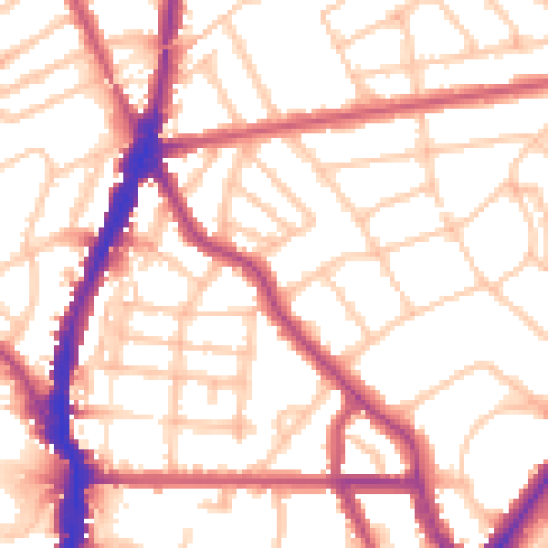 Daytime road noise heatmap for N7 0RH