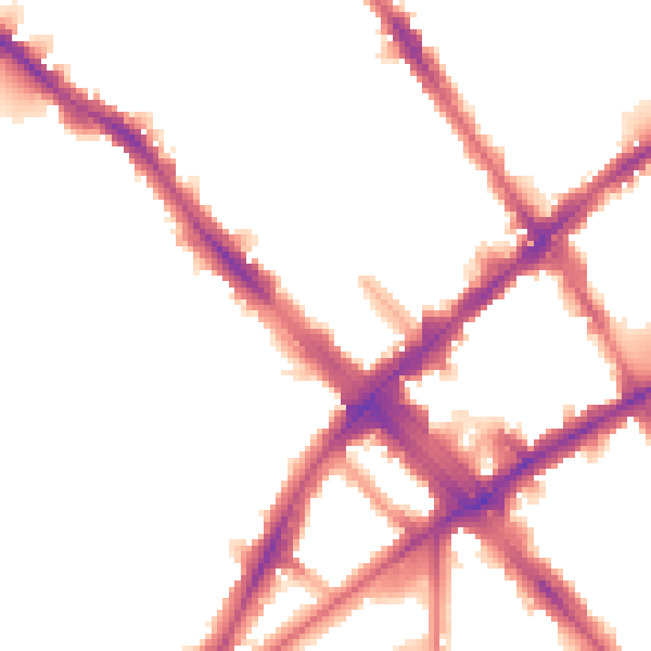 Night-time road noise heatmap for N7 6AQ