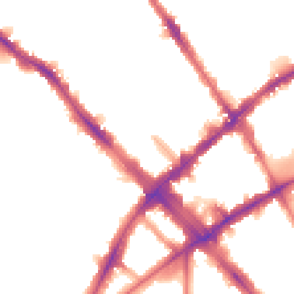 Night-time road noise heatmap for N7 6AS